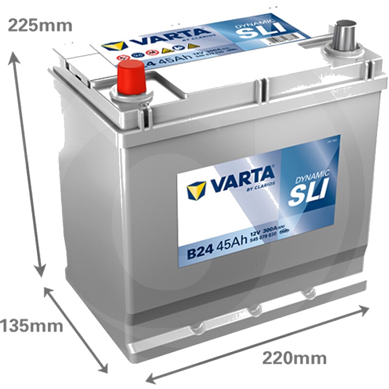 Varta Baterie Black Dynamic 12 V / 45 Ah - Baterie de pornire cu tehnologie Ca / Ca, umpluta si incarcata, fara intretin