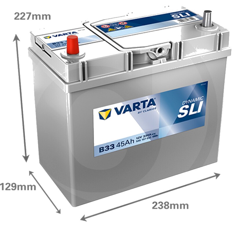 Varta Baterie Blue Dynamic 12 V / 45 Ah - Baterie de pornire cu tehnologie Ca / Ca, umpluta si incarcata, fara intretine