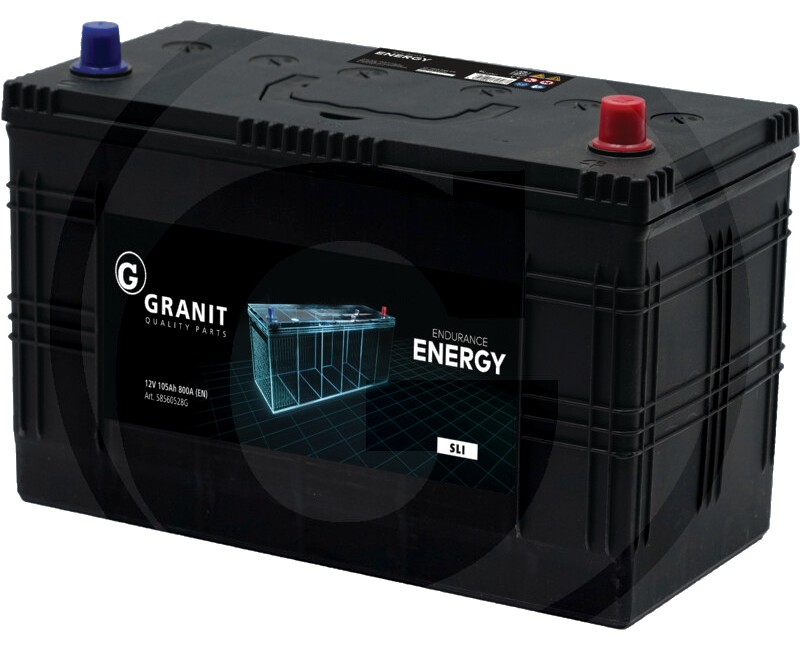 ENDURANCE ENERGY Baterie 12 V / 105 Ah - umpluta, preincarcata, nu necesita intretinere, tehnologie Ca/Ca