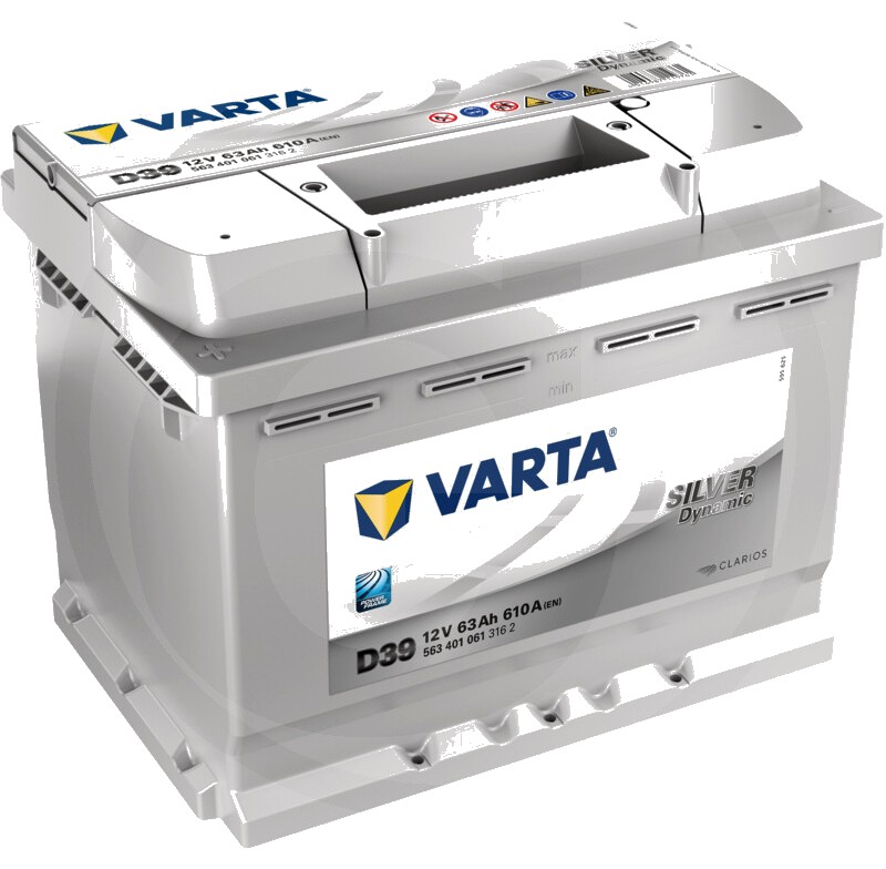 Varta Baterie Silver Dynamic 12 V / 63 Ah - Baterie de pornire cu tehnologie Ca / Ca, umpluta si incarcata, fara intreti