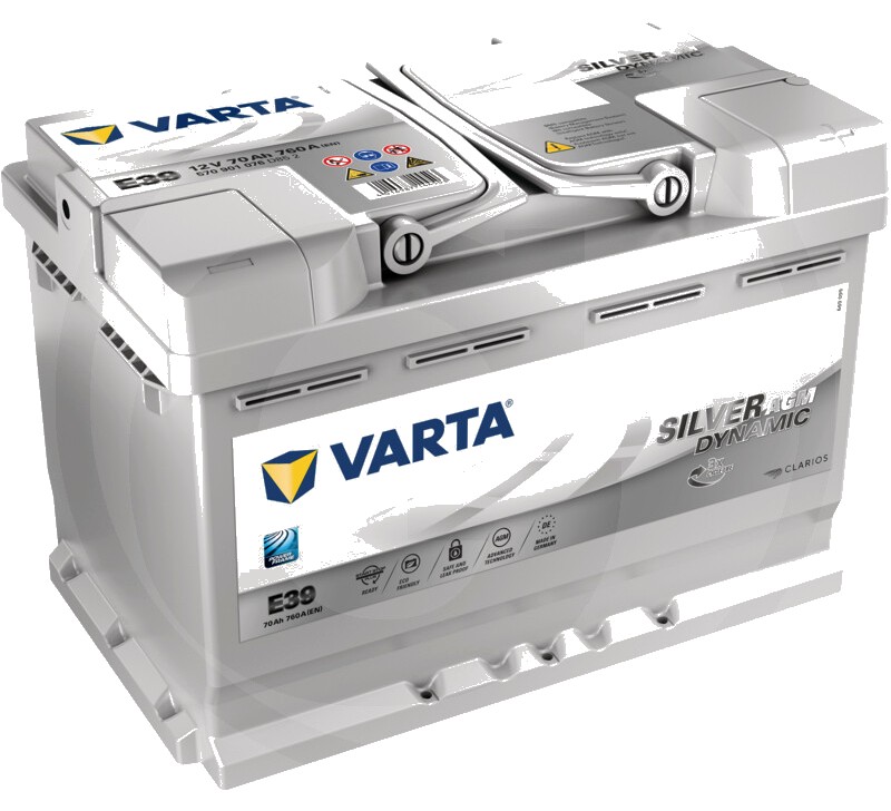 Varta Baterie Silver Dynamic AGM 12 V / 70 Ah - Baterie Dynamic AGM E39 - 12V 70Ah 760A
