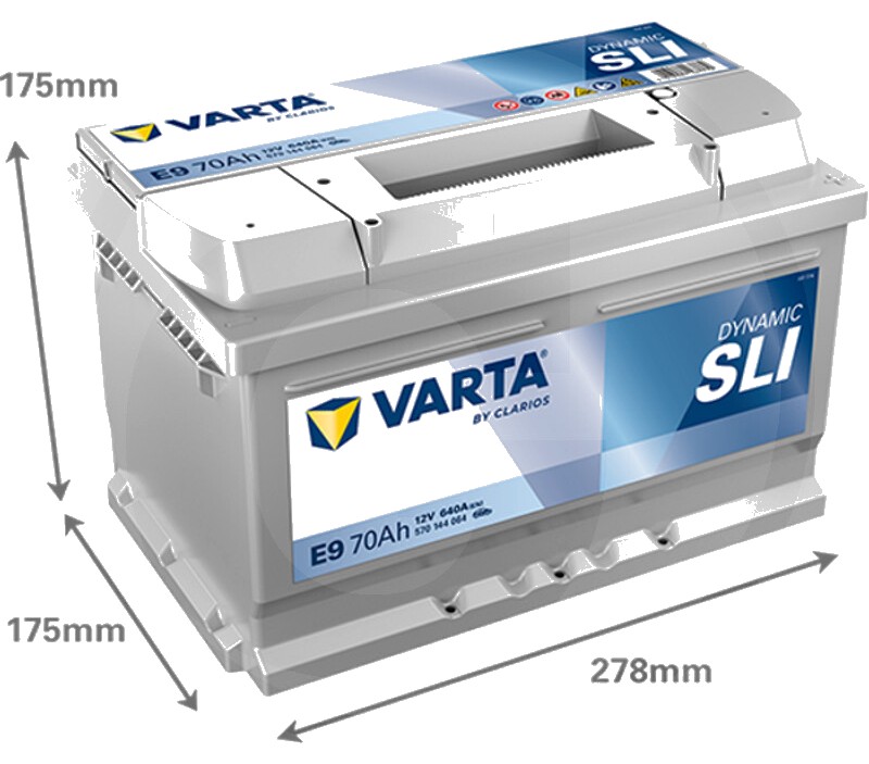 Varta Baterie Black Dynamic 12 V / 70 Ah - Baterie de pornire cu tehnologie Ca / Ca, umpluta si incarcata, fara intretin