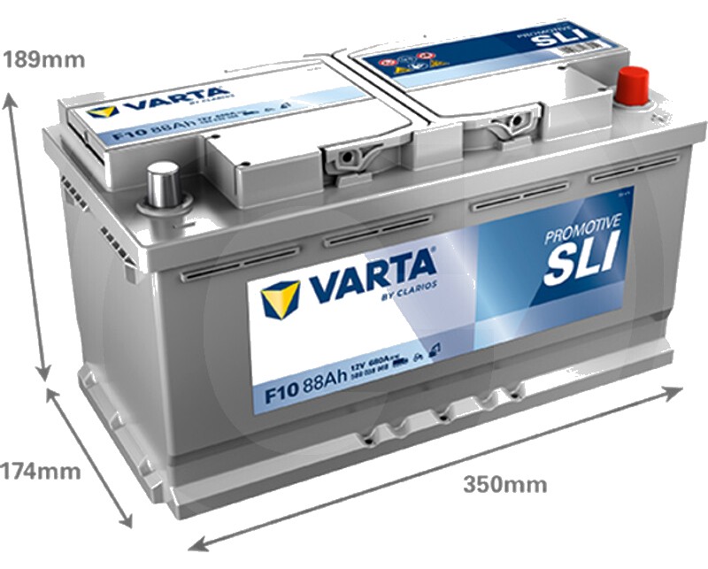 Varta Baterie de pornire 12V / 88Ah - ProMotive Black F10 - 12V 88Ah 680A HD