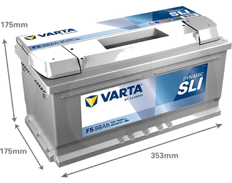 Varta Baterie Black Dynamic 12 V / 88 Ah - Baterie de pornire cu tehnologie Ca / Ca, umpluta si incarcata, fara intretin