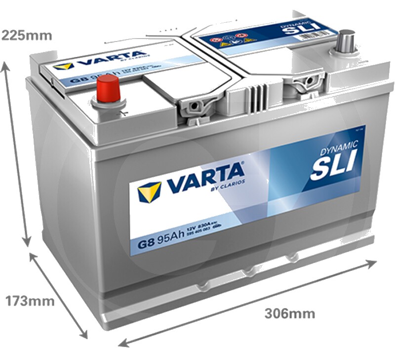 Varta Baterie Blue Dynamic 12 V / 95 Ah - Baterie de pornire cu tehnologie Ca / Ca, umpluta si incarcata, fara intretine