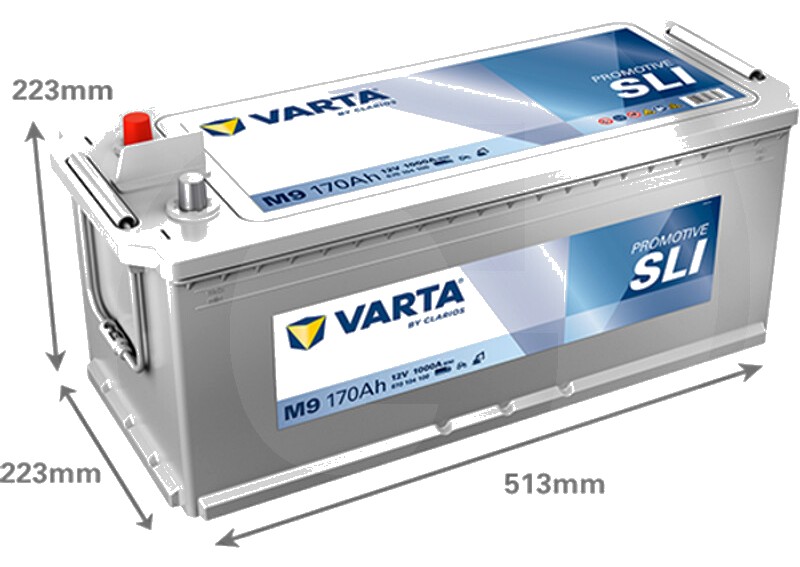 Varta Baterie de pornire VARTA 12V 170Ah 1000A - ProMotive Black M9 - 12V 170Ah 1000A HD