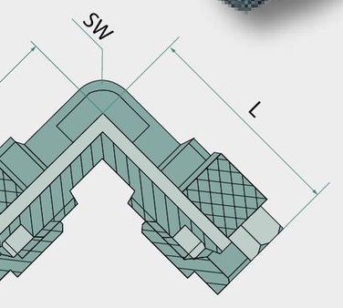 A-WV-6/4-PP Conector unghiular din polipropilena Material sintetic (PP)
