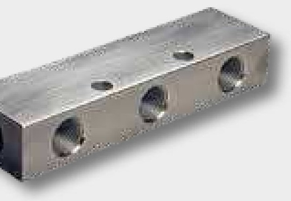 F-VT1-2x1/4-3x1/8-AL-natur Bloc de distributie G1/4