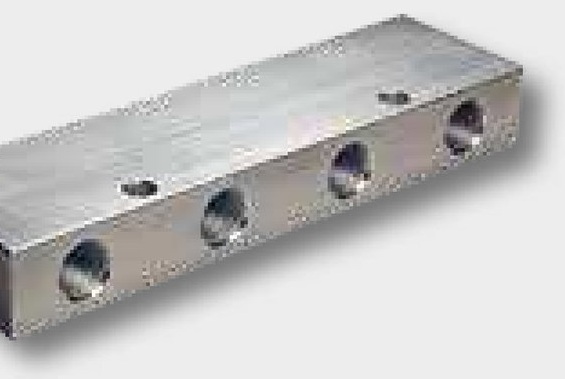 F-VT1-2x3/8-4x1/4-AL-natur Bloc de distributie G3 / 8 (2x)