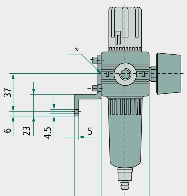 Filtru separator apă WH-F1-3/8-MBS G3 / 8 (2x)