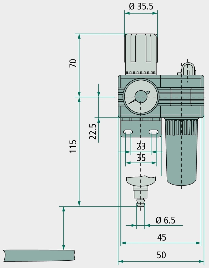 Dispozitiv combi WH-K1-1/4-10-M G1/4