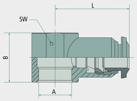 BK-WV-14-MSv Conector unghiular 32,5 mm