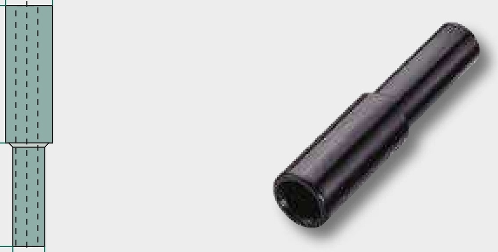 B-GDSr-6-4-KU-negru Conector drept dublu Plastic,
