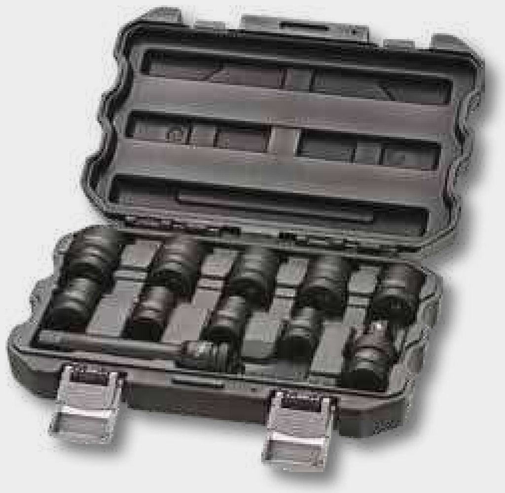 AEROTEC Set surubelnite cu percutie 1/2” - Set robust de chei cu impact de 1/2", în cutie de plastic - Inclusiv mini-șur