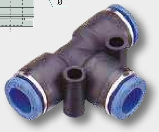 B-TV-10-KU Racord tip T plastic