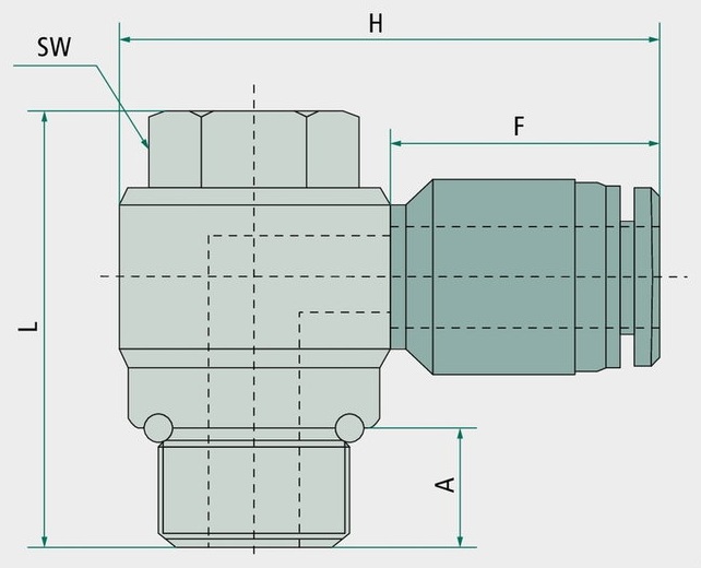 B-WSH-10-3/8-KU Racord pivotant, in ungh G 3/8”