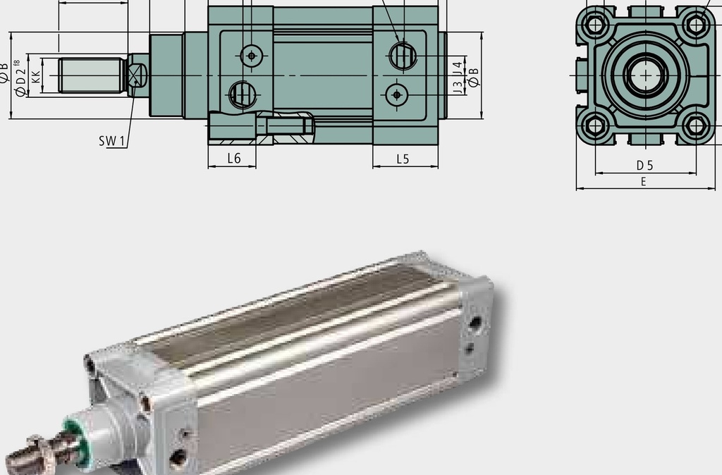 ZTI-TNC5050/0025 C - Cilindru standard cu profil tubular