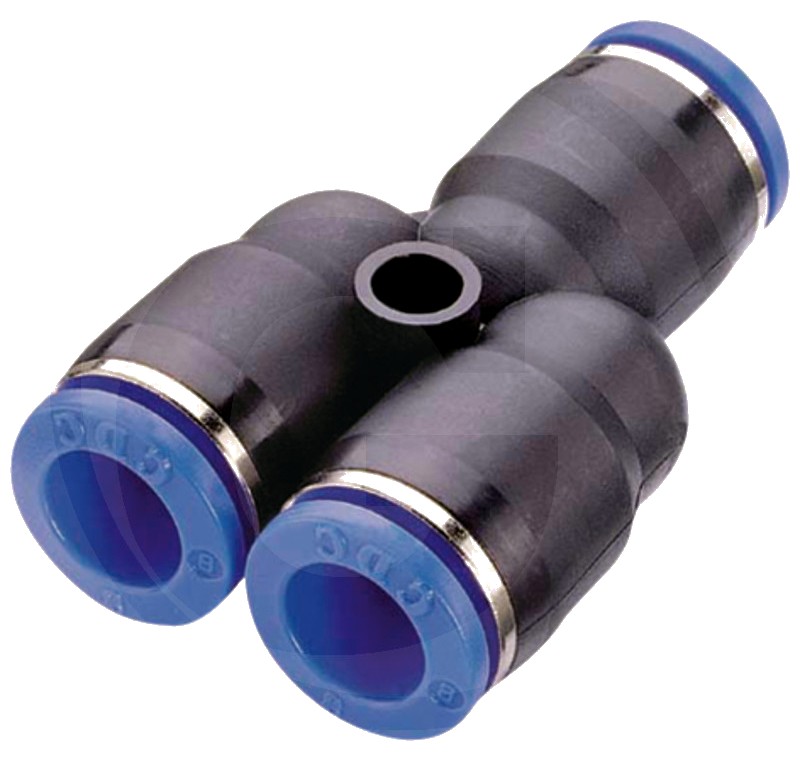 B-YV-2x6-6-KU Conector tip Y Plastic,