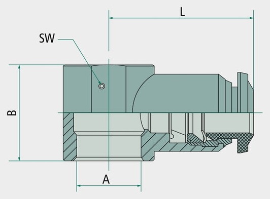 BK-WS-10-3/8-MSV Cot pivotant G 3/8”