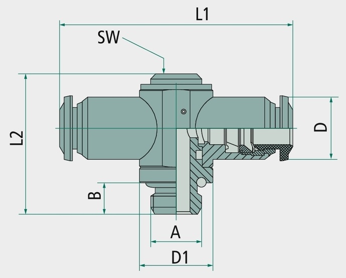 B-TSH-4-M5-MSv Racord pivotant tip T M5