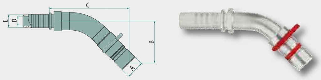 Cejn WEO-Niplu de presare, drept 1" (30 mm) 250 bar