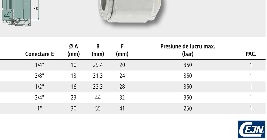 Cejn WEO-Bucsa 1/2" (16 mm) / 1/2" (16 mm); M30 x 2 AG 350 bar
