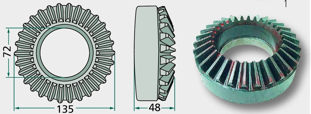 Coroană diferențial - 30 dinti