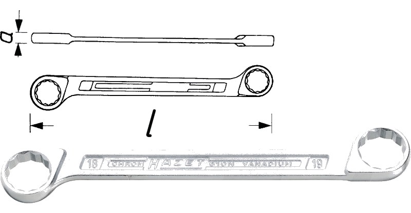 Hazet Doppelringschluessel 208,8 mm
