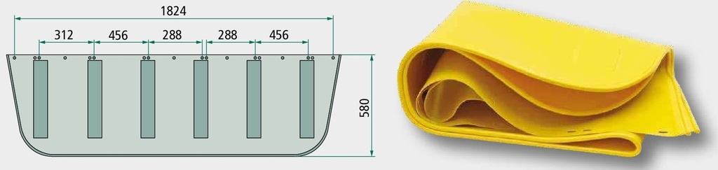Prelata pentru grebla - 1912 x 580 mm