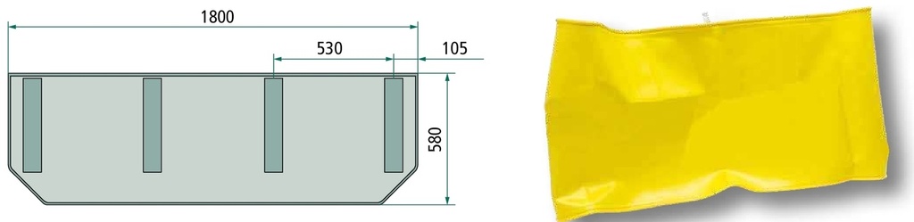 Prelata pentru grebla - 1800 x 580 mm