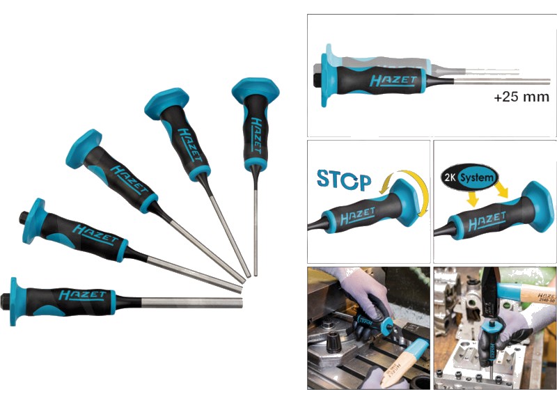 Hazet Set de perforatoare pentru pini, lung 175 mm