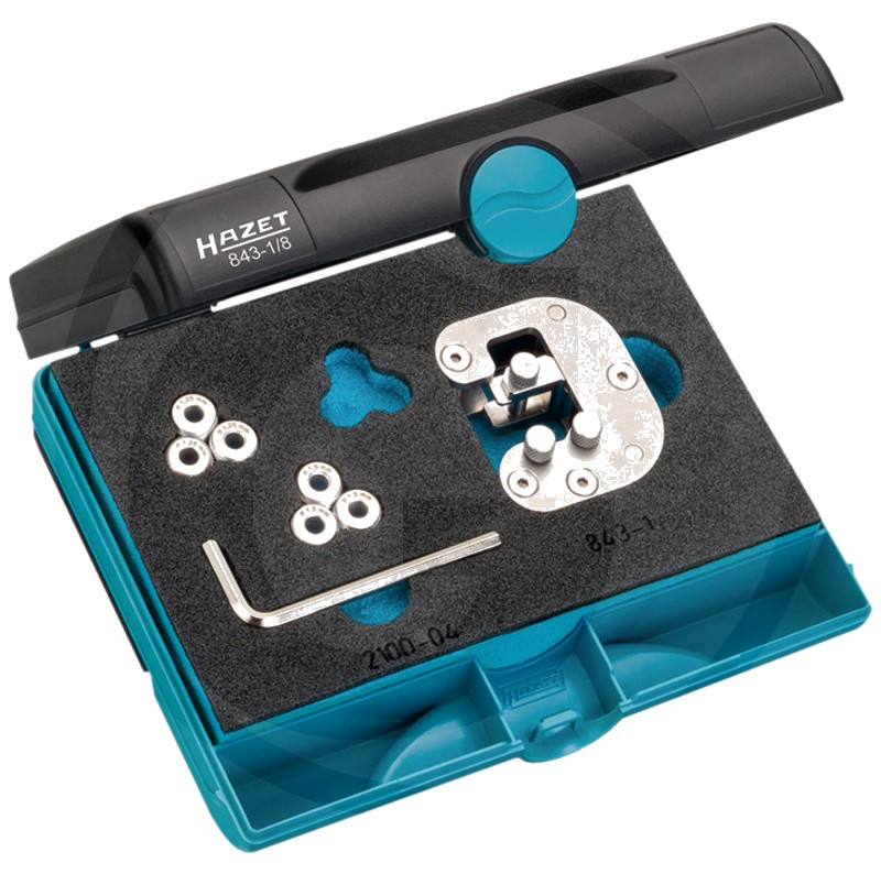 Hazet Set de role cu filet, 8 buc. Pentru filete cu Ø M5 la 16 mm 1 set de role, pas de 1,25 mm - filet dreapta 1 set de