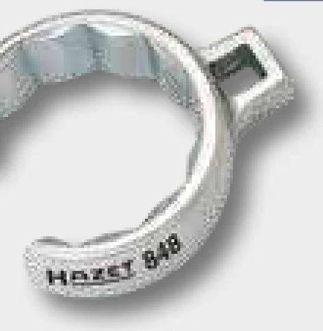 Hazet Offene Doppel-6Kt.-Ringschluessel Innen-Vierkant (Robertson) 12,5 = 1⁄2″ mm