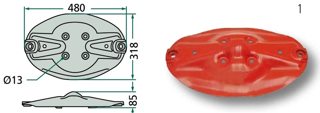 Disc cositoare - centru