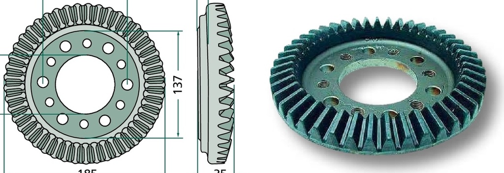 Roata dintata plana - 45 dinti