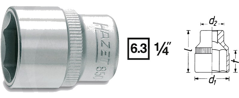 Hazet 6Kt.-Steckschluessel-Einsatz 25 mm