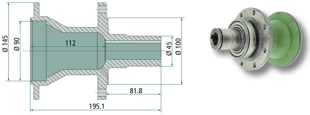 Bucsa tambur - cu lagar 6210 2RS C3