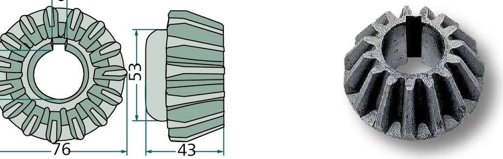 Angrenaj conic - 15 dinti