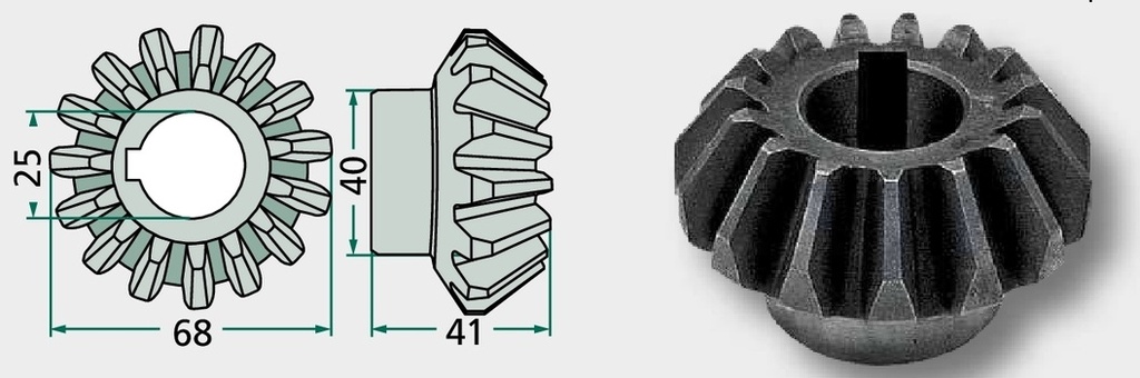 Pinion conic