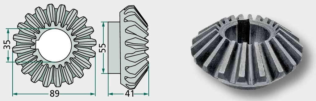 Pinion conic - 20 dinti