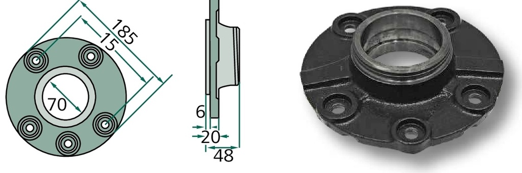 Butuc cu flansa