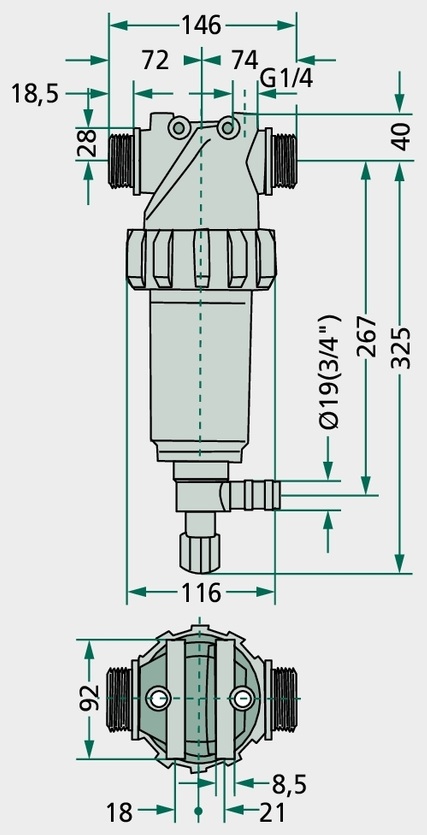 ARAG Insertie filtru - galbena