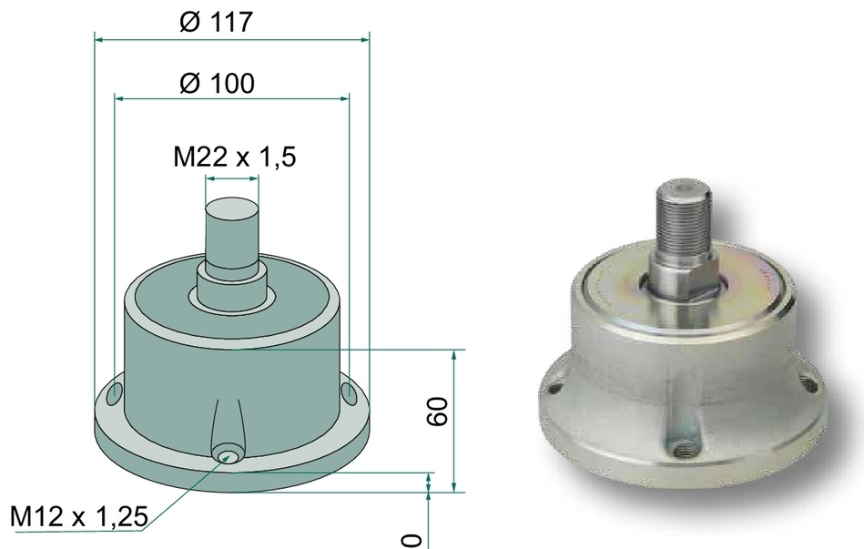 SAPHIR Rulment de disc - 4x M12