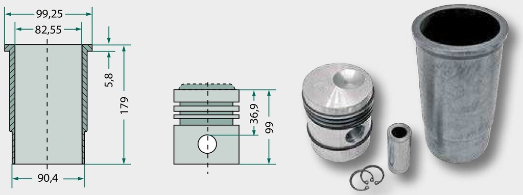 Set segmenti de piston