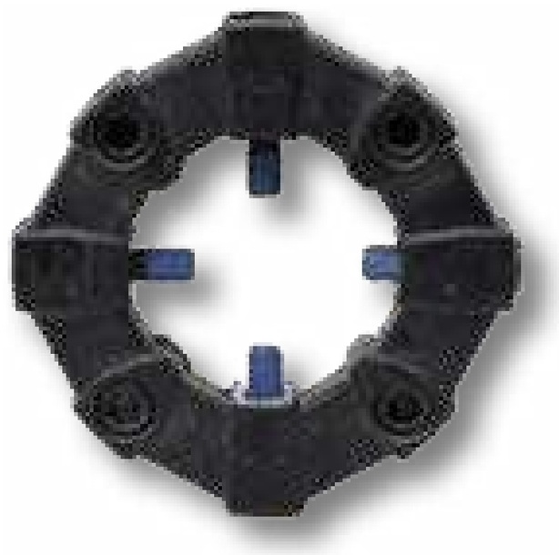Cuplaj elastic - Incl. accesorii surub: 4 bucati ISO4762 14X045 08.8-IP si stift de tensionare: 4 bucăți ISO4762 14X050 
