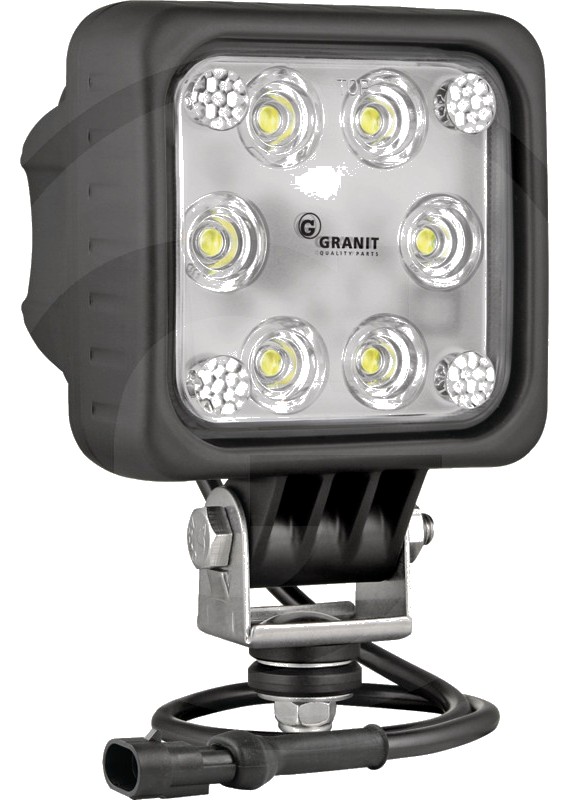 Far de lucru cu LED Carcasă: Aluminiu, lentilă: sticlă