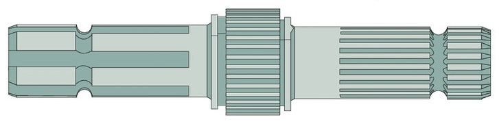 Capat final pentru priza de putere 1 3/8 ", 6 caneluri 1 3/8 ", 21 caneluri 540-540E-1000 rpm comutabil
