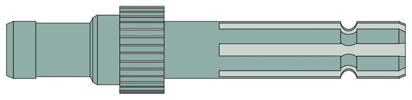 Capat final pentru priza de putere 540 rpm Lungime: 244,5 mm 1 3/8 ", 6 caneluri 33 dinti Diametru: 51,5 mm