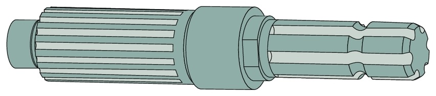 Capat final pentru priza de putere Lungime: 234 mm 1 3/8 ", 6 caneluri 540 rpm
