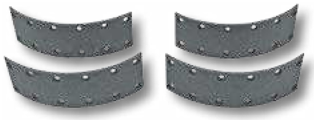 Set placute frana - 205 x 63 x 4,5 mm